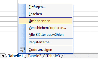Anleitung: Microsoft Excel - Tabellenblatt bearbeiten