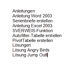 Anleitung: Autofilter erstellen in Excel 2003