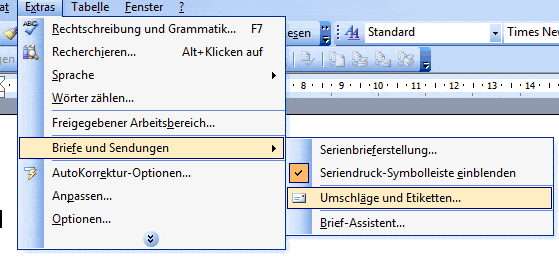 Anleitung: Inhaltsverzeichnis erstellen in Word 2003
